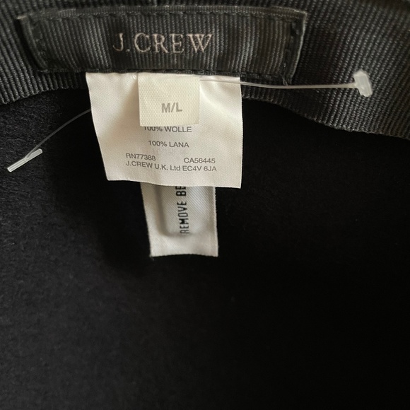 New J.Crew Wool Black Floppy Hat - Picture 7 of 7